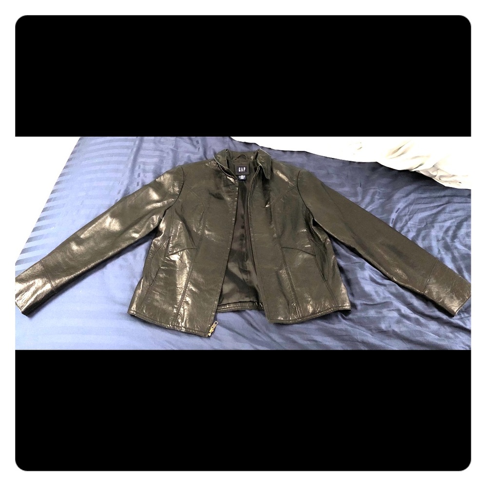 EUC GAP Genuine Leather M Moto Jacket